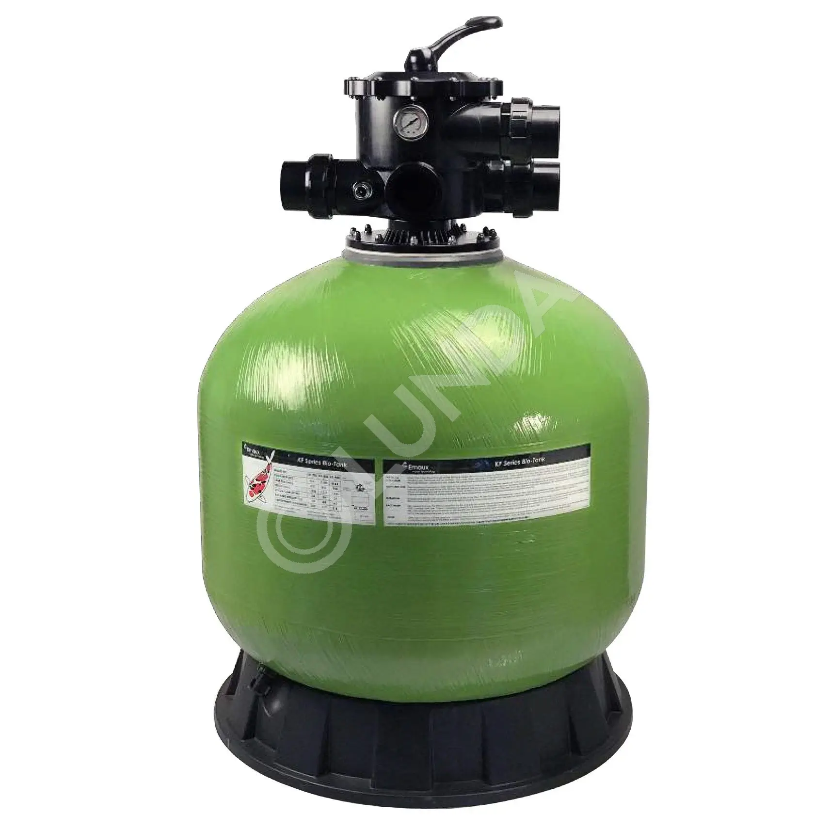 Фильтр LF900 для прудов (21m3/h, 900mm, 60kg PE гранул, верх) 2.5" valve, 2,5 bar, AquaViva