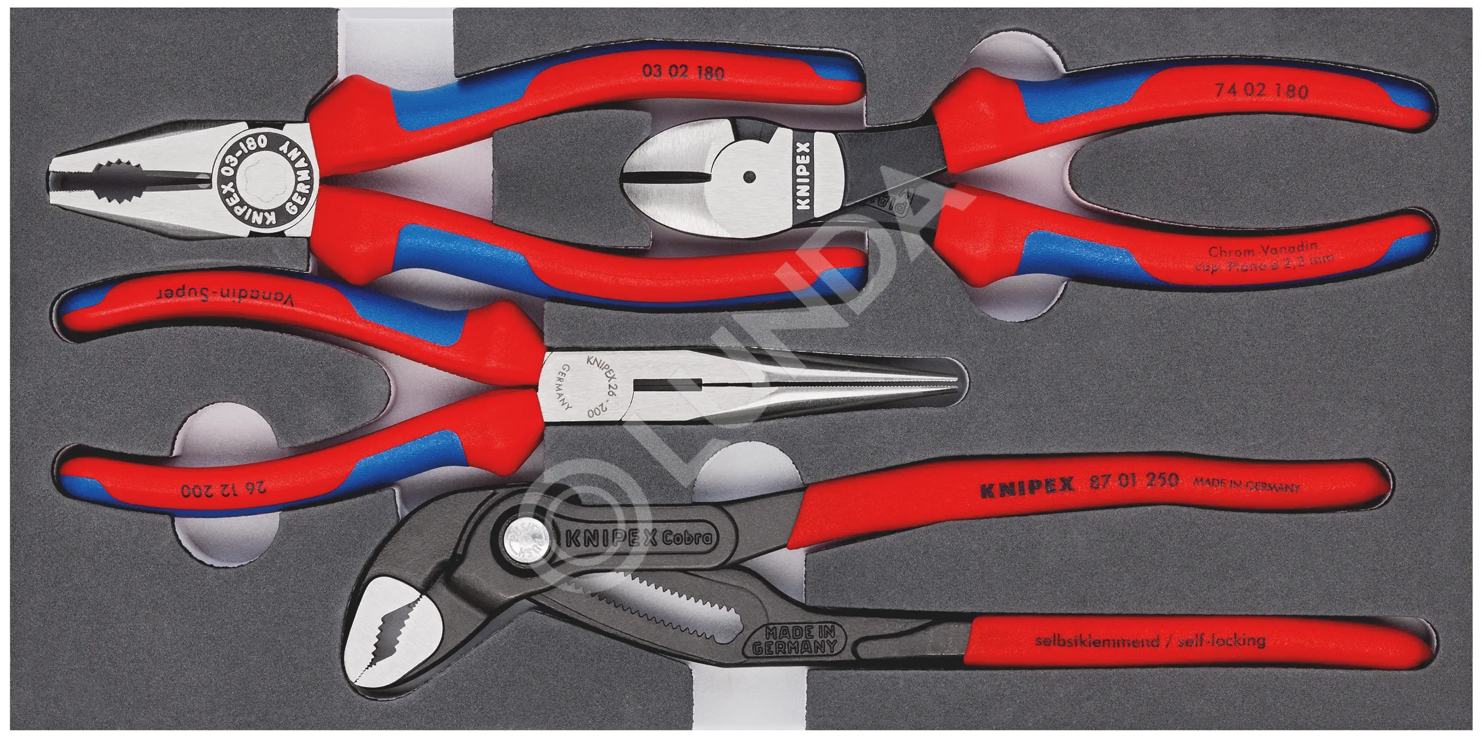Набор Basic ШГИ в ложементе, 4 предмета, Knipex