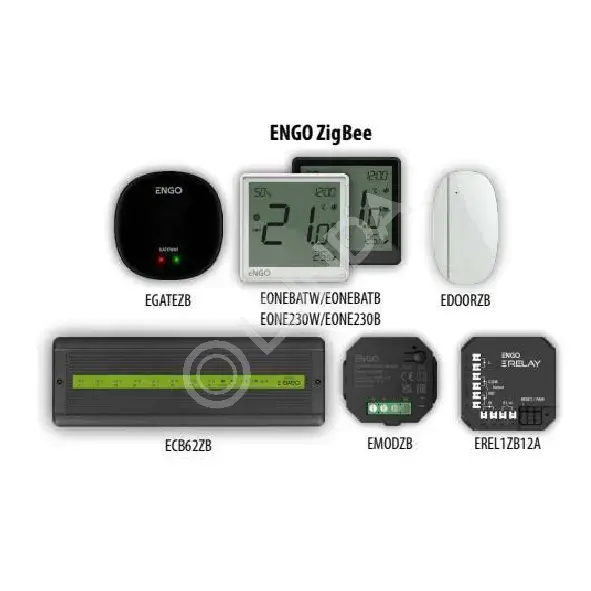 Терморегулятор накладной ZigBee со встроенным датчиком влажности, аккумулятор, Engo